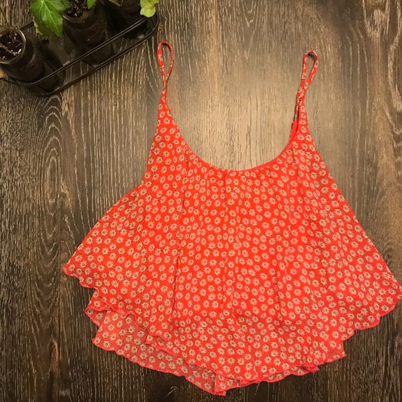 FLORAL CROP TOP BLOUSE - Picture 1 of 1
